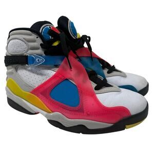 Nike Air Jordan 8 Retro SP SE White Multicolor Shoes BQ7666-100 Men's Size 8.5